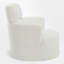 Fauteuil demi-tonneau rembourré et pivotant-1341733565