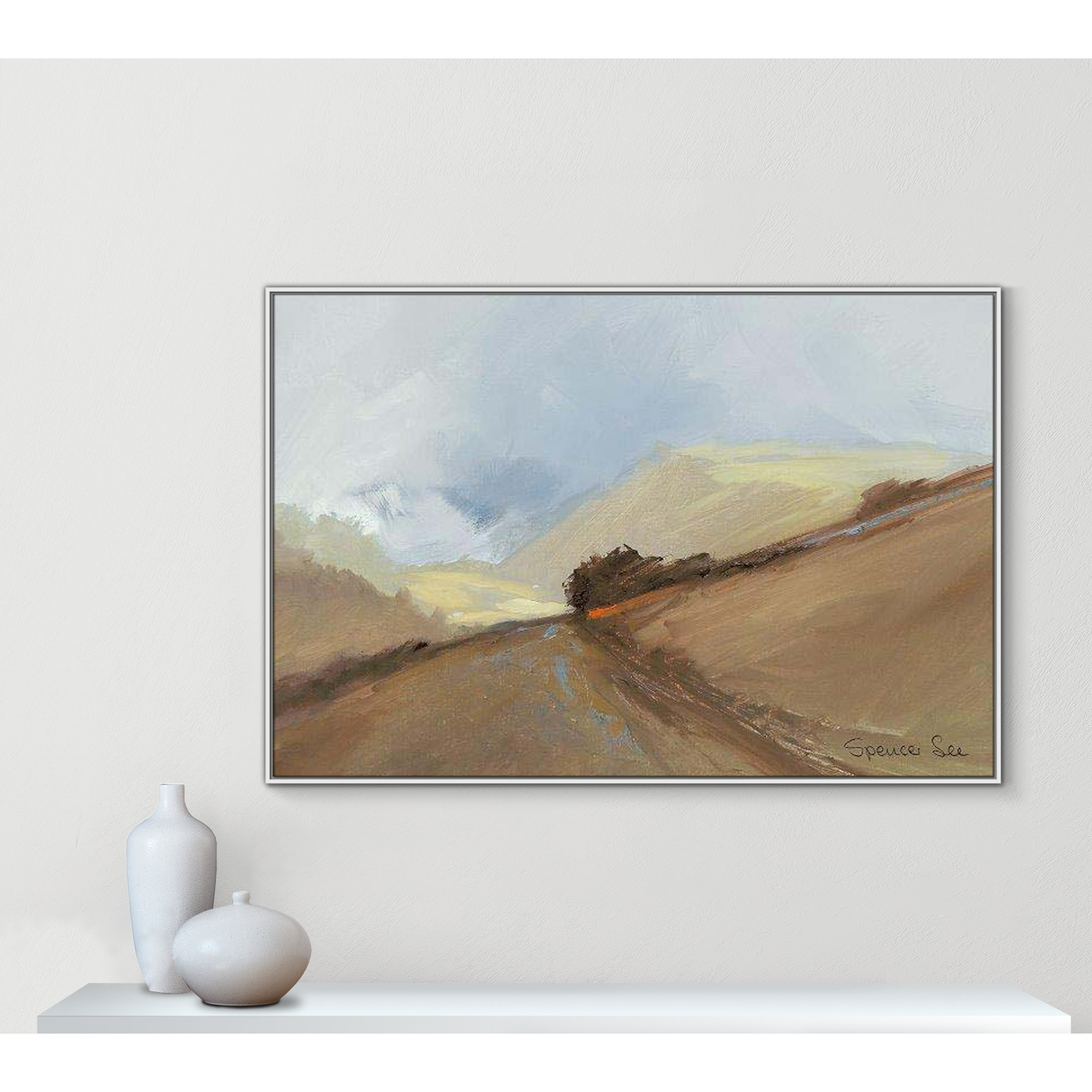 Heaven And Earth II by Spencer Lee, 41.5'' H x 61.5'' W x 2'' D, White Framed