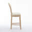 Tabourets de bar en bois avec assise rembourrée et naturel, ensemble de 2-1028934731