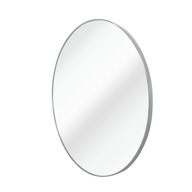 Miroir de salle de bain 32 po., 32 po x 32 po, Argent argent