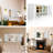 Rustic White Decorative Window Mirror With Shutters