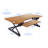  46 in. Balck Height Adjustable Standing Desk Converter with Triple Monitor Mount and Deep Keyboard Tray-1002349556-1002349559