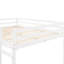 Lit mezzanine blanc avec glissade solidement assemblée - fabriqué en bois massif pour plus de stabilité