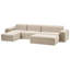 Lounge Set Dequesha Olefin Beige 7 Seater-1218091881