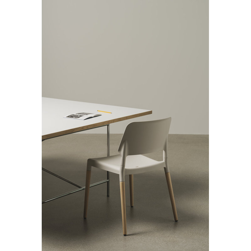 Belloch Chair, White, Natural Beech Wood