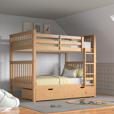 Lit superposé standard en bois massif Abdullah