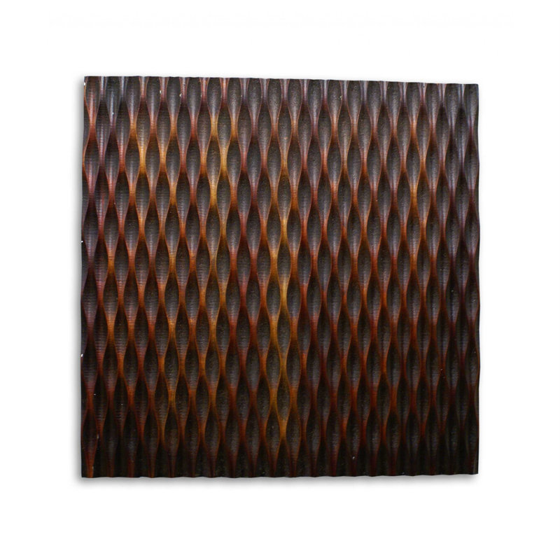 Raw Wood Look Square Wall Art, Brown, 36" H x 36" W x 1" D