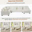 Canapé modulaire surdimensionné de 129 po en forme de U de 129 po Canapé moderne recouvert de velours côtelé doux avec une chaise longue pour le salon, gris-1306112673