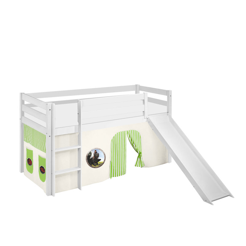Dragons Mid Sleeper Bed, European Single (90 x 200cm), Green