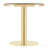 23.6" Round Mdf Sprayed With Uv Paint Countertop, Dark Gray Marble Texture, Gold Stainless Steel Edging, Metal Table Legs, Modern Light Luxury Edge/Coffee Table.-129158027-129158029