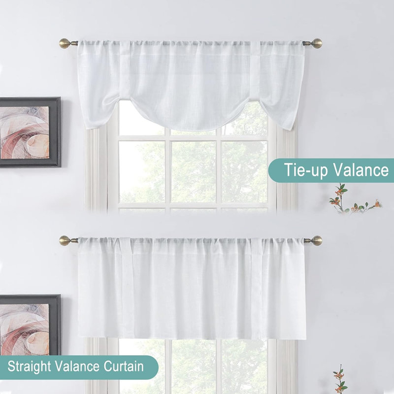 Chas Tailored Window Valance,  White