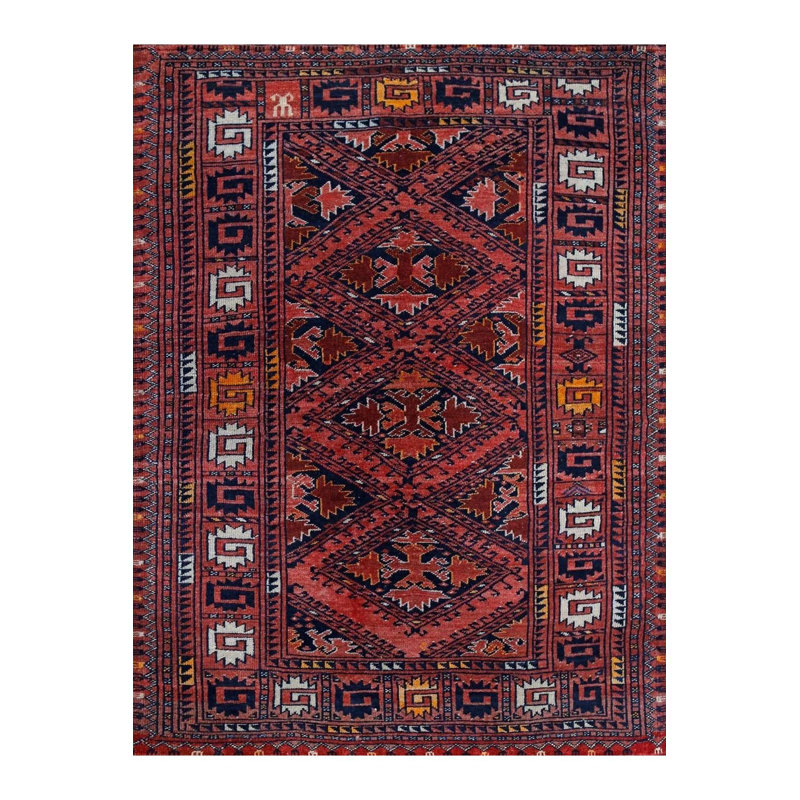 Tapis traditionnel lavable motif traditionnel traditionnel, Sous-tapis rectangulaire de 3 pi 3 po x 4 pi 11 po