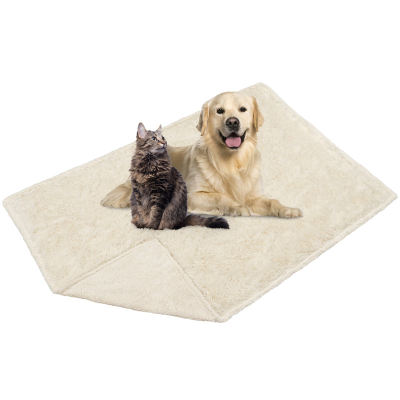 Sherpa en fausse fourrure, 60 po x 80 po, Beige