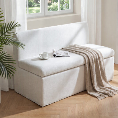 Upholstered Bench with Flip Top