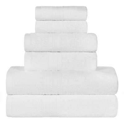 Ensemble de 6 serviettes de bain en coton écologiques à séchage rapide Hannu 450 g / m²