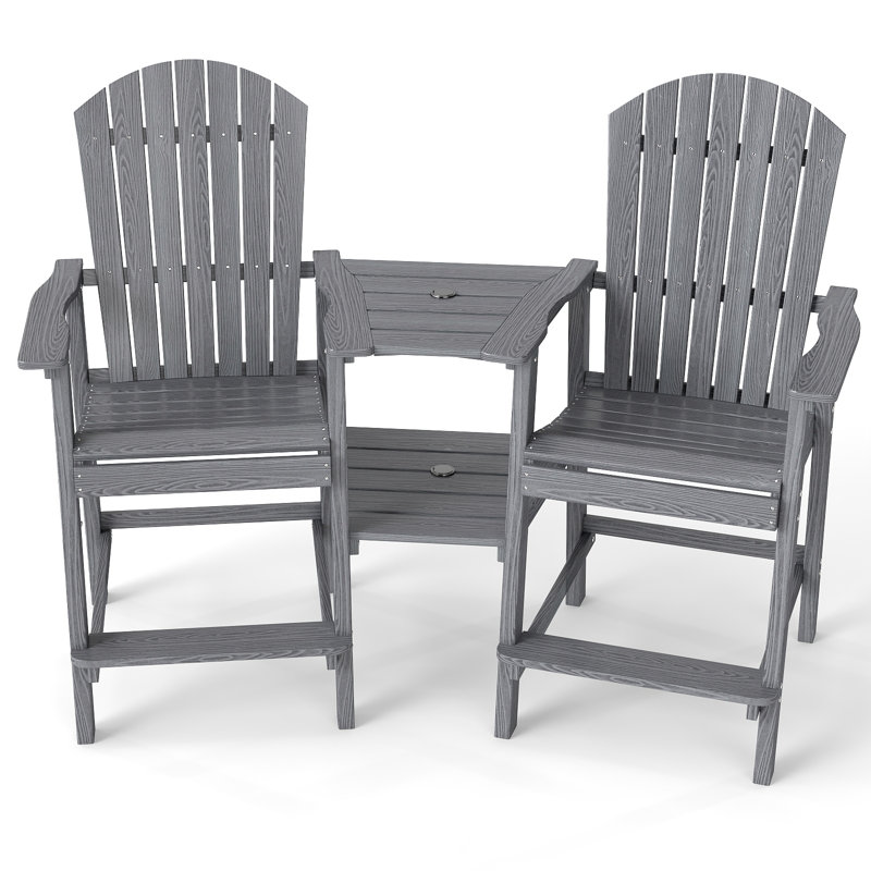 Tall Adirondack Chairs Set Of 2, Blue, Grey