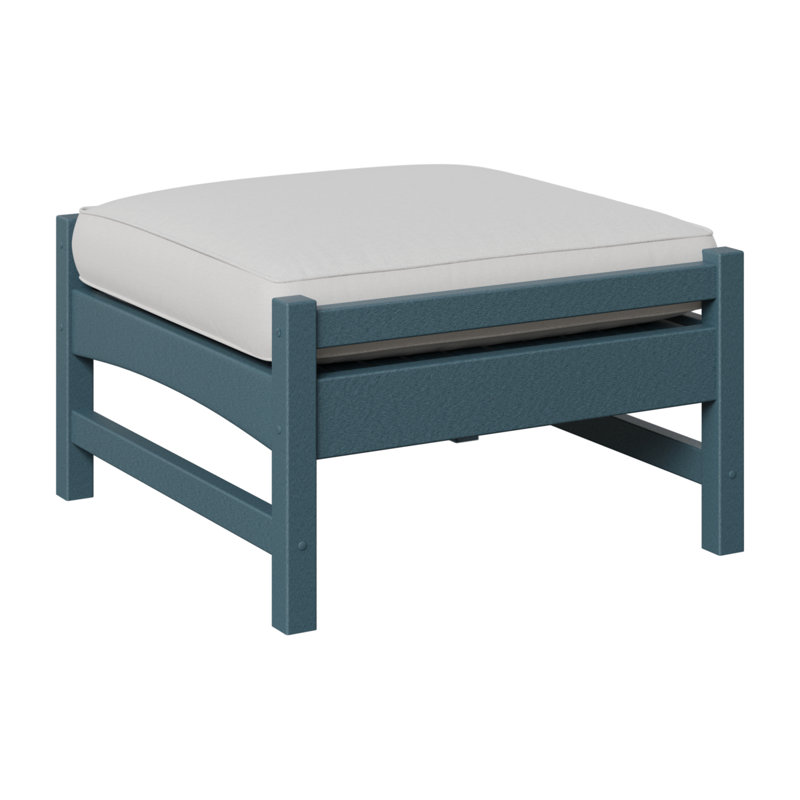 Repose-pieds Camden avec coussins, Milano Char, Slate