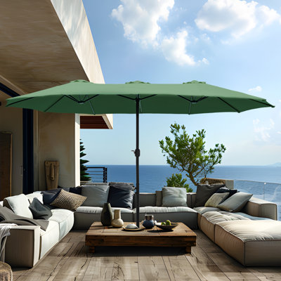 Ayram 457.2cm X 274.3cm Rectangular Market Parasol