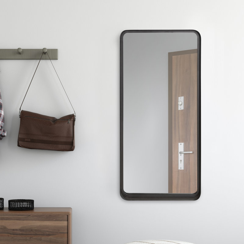 Miroir mural Annaluisa, 42 po x 20 po, gris