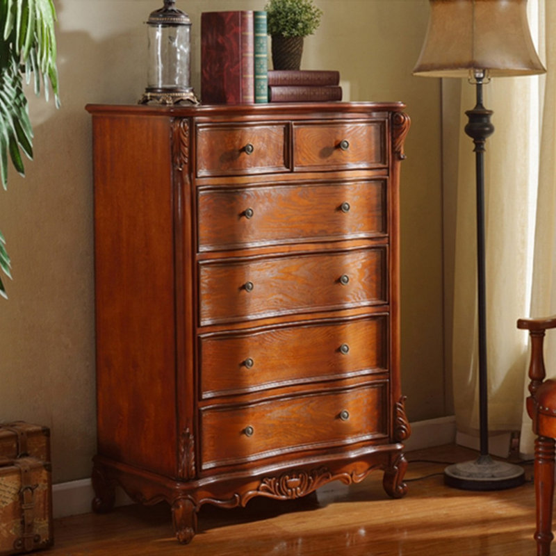 Armoire d'appoint cerisier massif et bois manufacturé