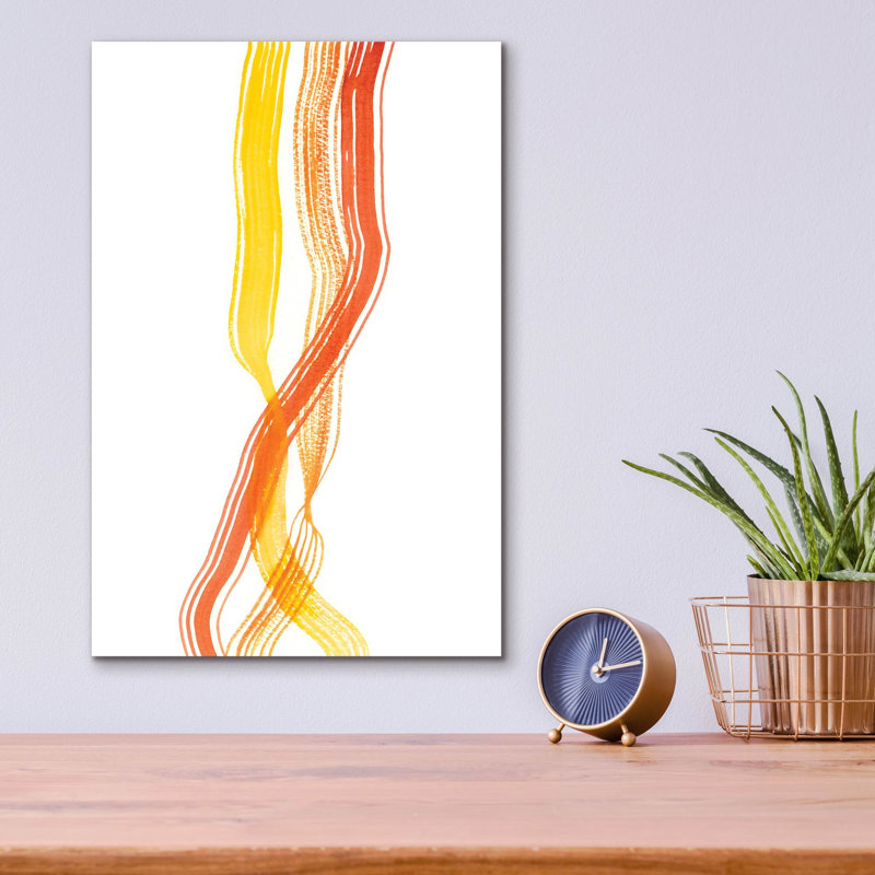 «Ribboned 4» par Alicia Ludwig, art mural en verre acrylique, H 16 po x l 12 po x P 0,13 po