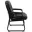 Big & Tall Leather Executive Side Reception Chair with Sled Base
