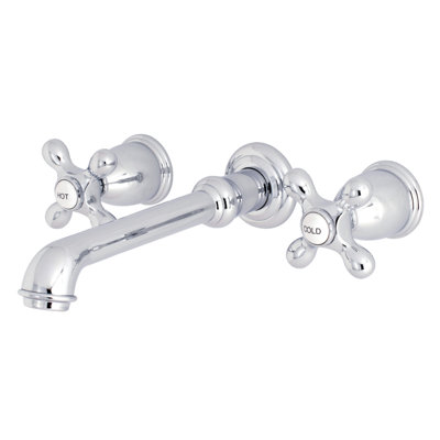 Kingston Brass English Country Two-Handle 3-Hole Wall Mount Roman Tub Faucet