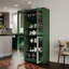Garde-manger 32 po Kaniesha en bois massif avec portes en verre transparent et tablettes réglables-1505619098