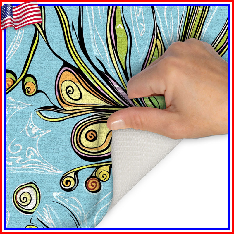 Tapis de bain floral, 34in W x 21in L