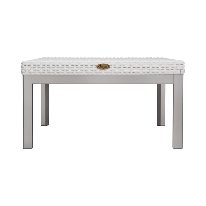 Table basse d'extérieur en résine Raia, Blanc