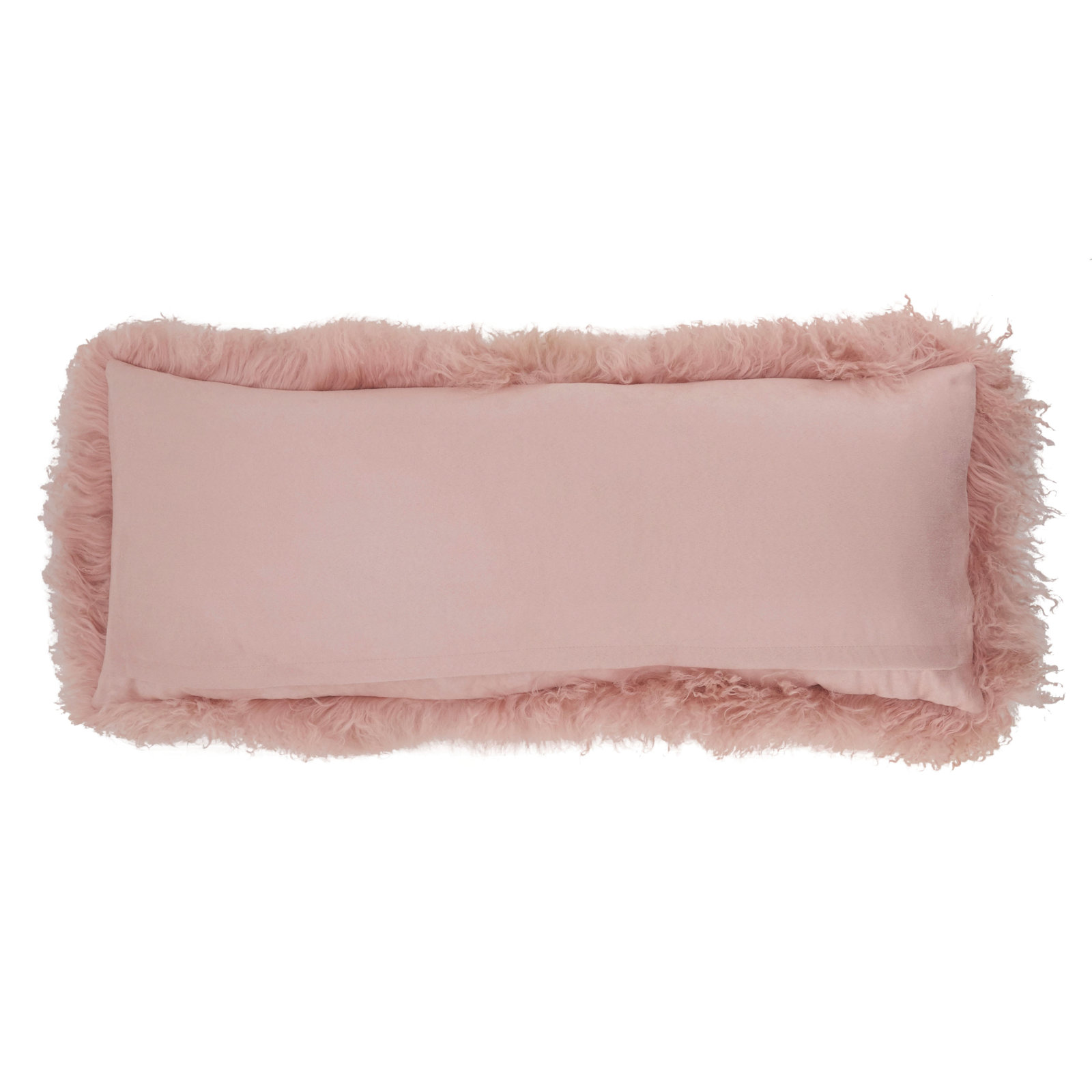 Iyana Wool Lumbar Throw Pillow, Rose, 14"H x 36"W
