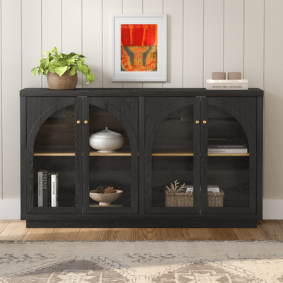 Storage Cabinet With Acrylic 4 Doors