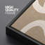 Lignes blanches abstraites sur art moderne beige-111696311-100937186
