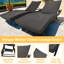 Chaise longue d'extérieur en osier Lateasha