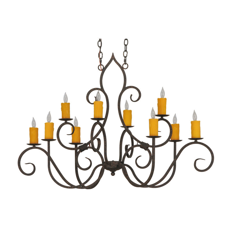 Fedeli 10 - Light Dimmable Empire Chandelier, Coffee Bean