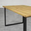 Brinegar Oak Metal Base Dining Table-444356411-444356409
