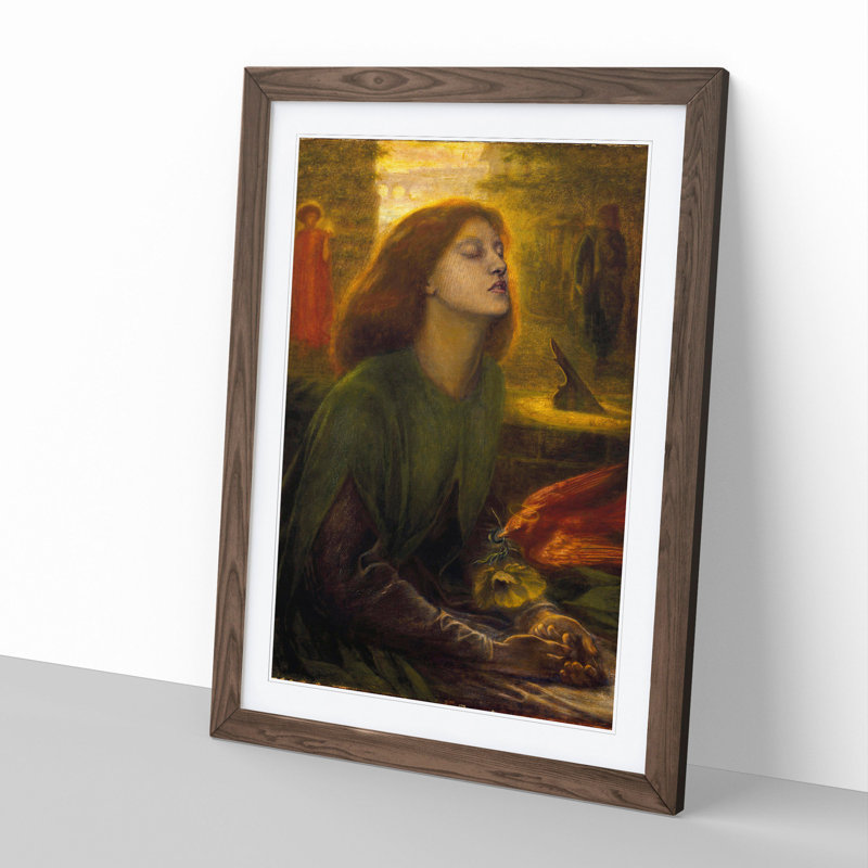 Beata Beatrix by Dante Gabriel Rossetti - Picture Frame Painting, 48cm H x 36cm W x 2cm D, Walnut Framed