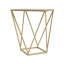 Table d'appoint en verre Creative, couleur or et blanc