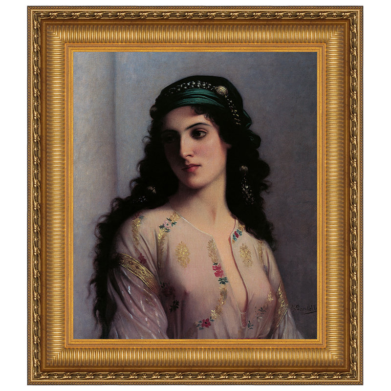 Jewish Girl in Tangiers Picture Frame Print on Canvas, 17.25" H x 15.75" W x 1.875" D