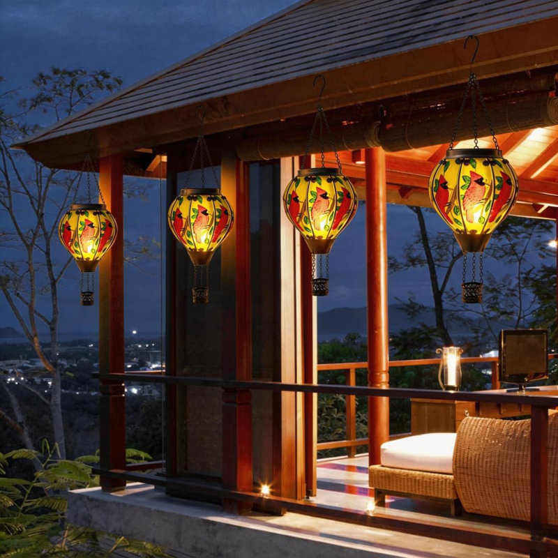 Lanterne solaire à montgolfière 18 po imperméable pour la décoration de jardin