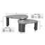 Ensemble de 2 tables basses gigognes Granite Grey