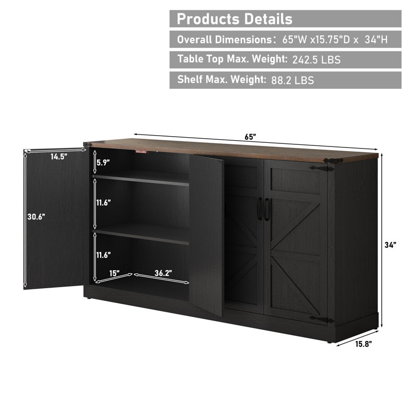 Buffet Jalmer 65, Noir