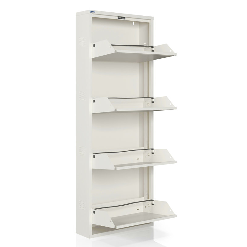 Armoire de rangement pour huit paires de chaussures, Blanc