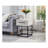 Celestial Contemporary Storage End Table, White