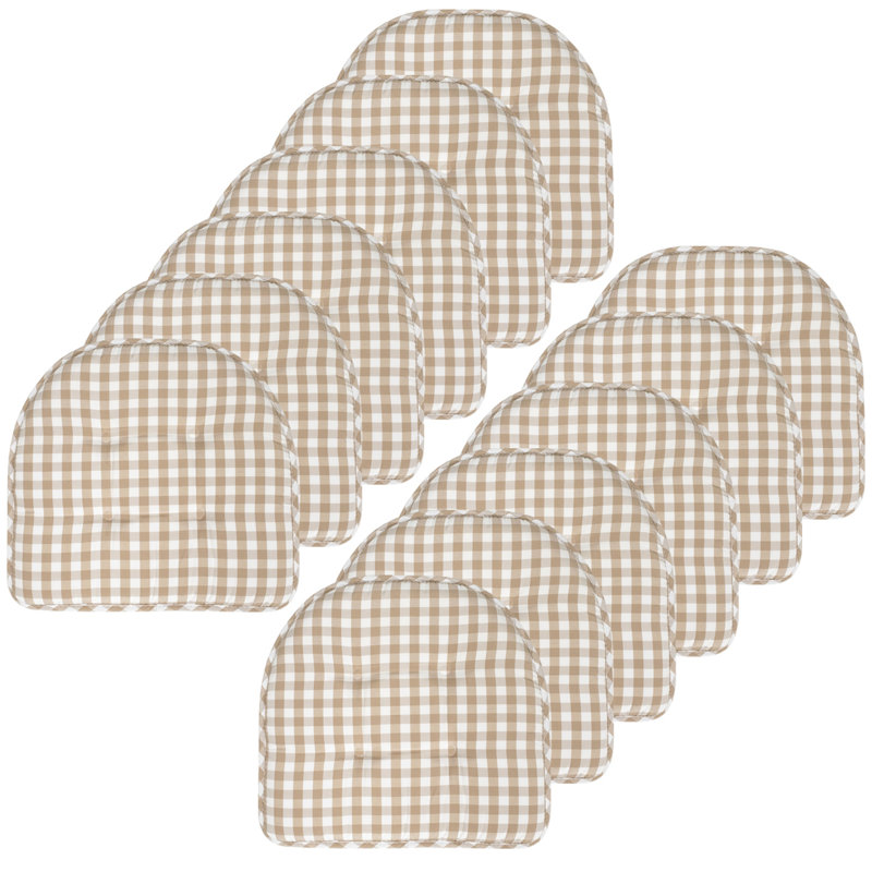 Coussin de coussin d'intérieur antidérapant Buffalo, Taupe / Blanc, Paquet de 12