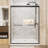 Dual Sliding Safety Glass Aluminum Black Modern Shower