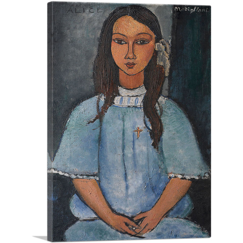" Alice 1919 " by Amedeo Modigliani, 18" H x 12"W x 1.5" D