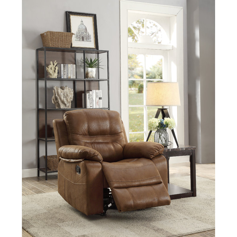 Fauteuil inclinable Niels, Simili cuir brun foncé