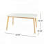 Table de salle à manger Mid-Century avec pieds en bois d'hévéa et plateau en faux bois (59 po)