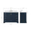 Ensemble de meuble-lavabo simple 48,25 po avec plateau en quartz Abshire-94668892